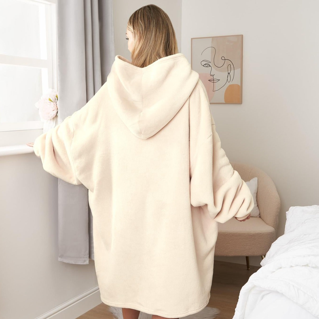 Aeroflux© Premium Hoodie Blanket Oversized Ultra Plush Sherpa Giant Big Hooded Sweatshirt DP1