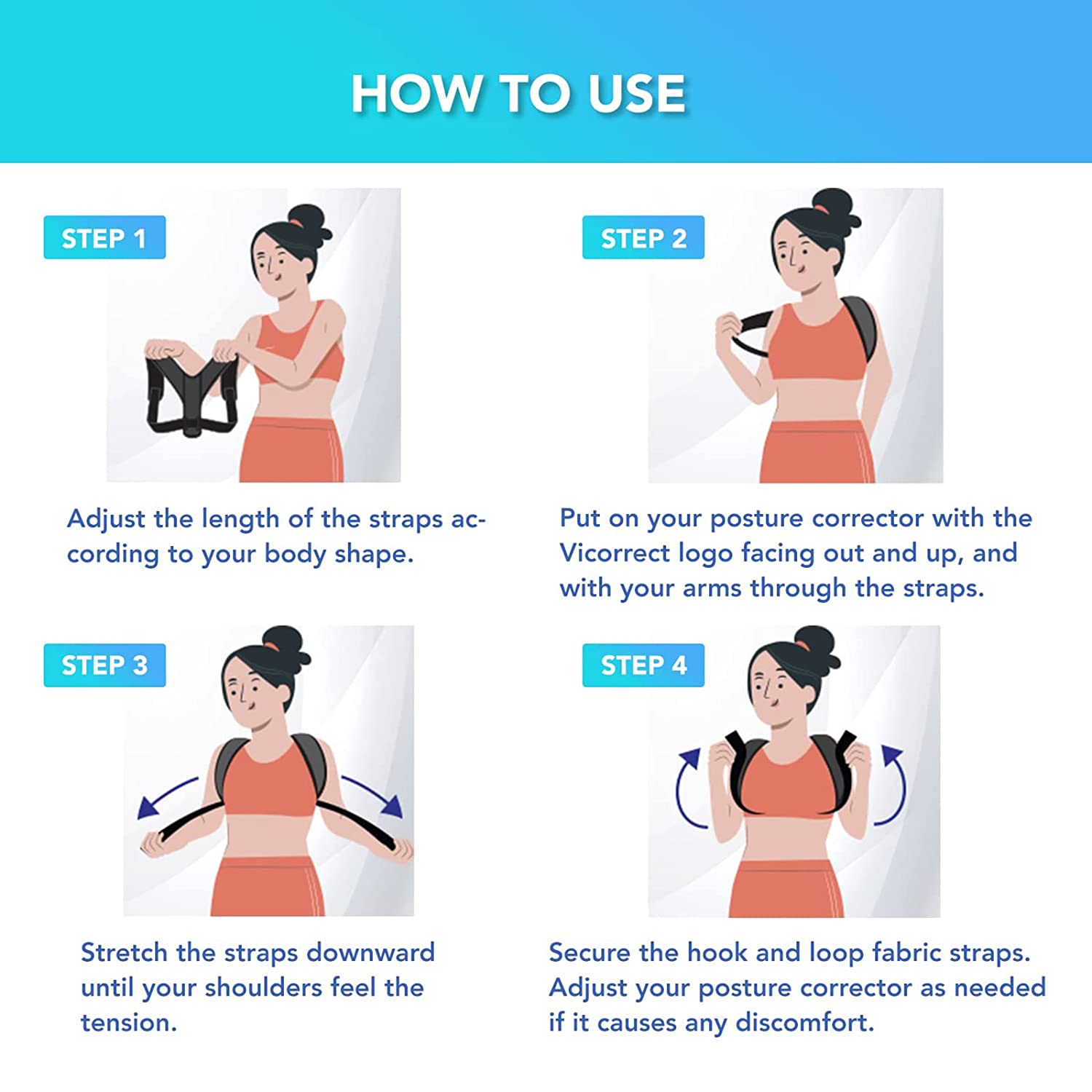 Theroflex© Premium Back Posture Corrector Support: One Size Fits All DPD2