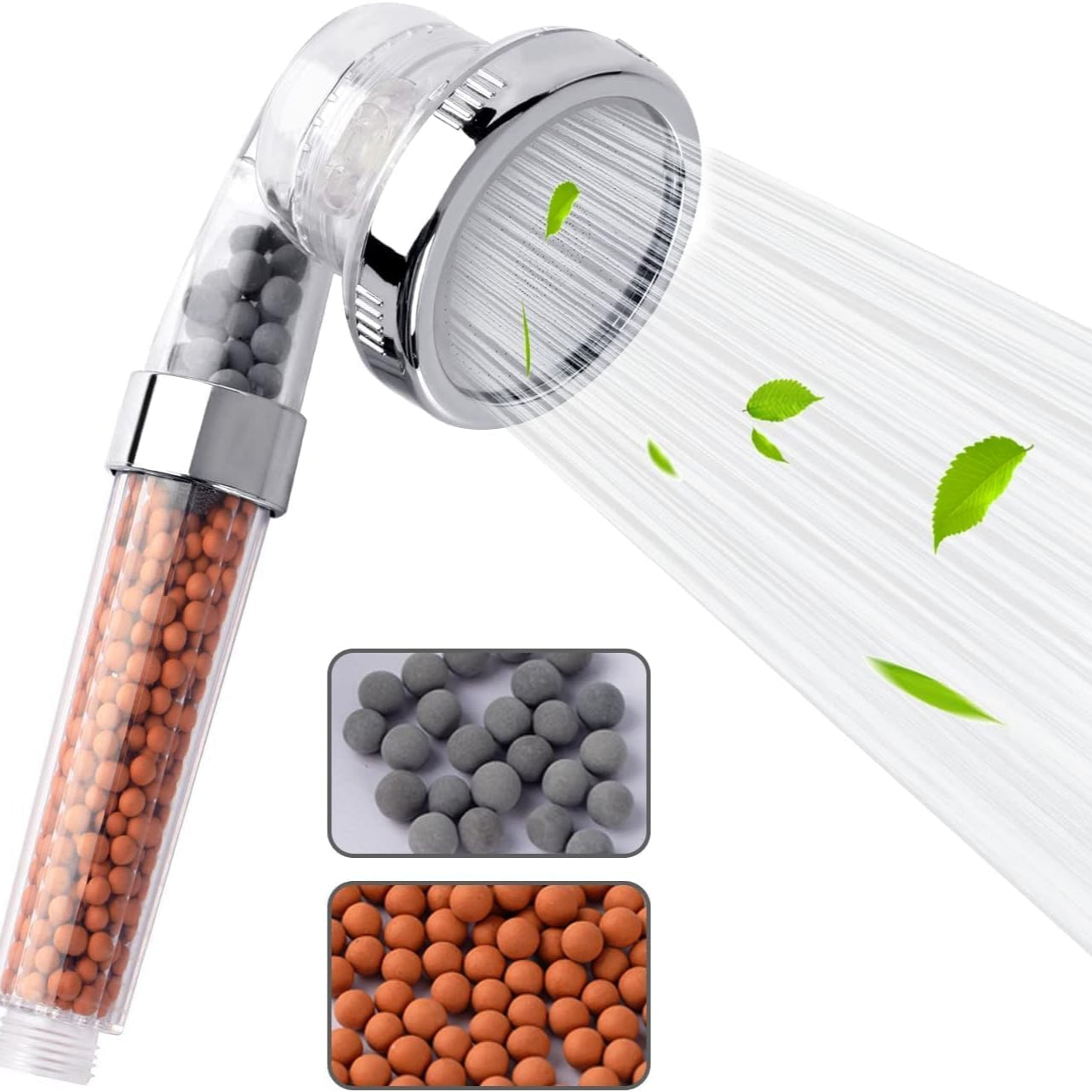 Aeroflux 3-Mode High-Pressure Water-Softening Shower Head with Mineral Filtration