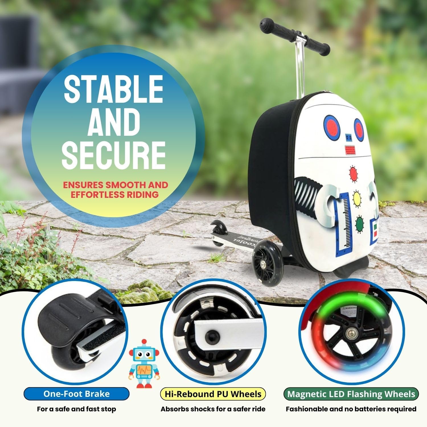 Aeroflux Kids 2-in-1 Ride-On Scooter Suitcase – Travel Made Fun for Little Explorers