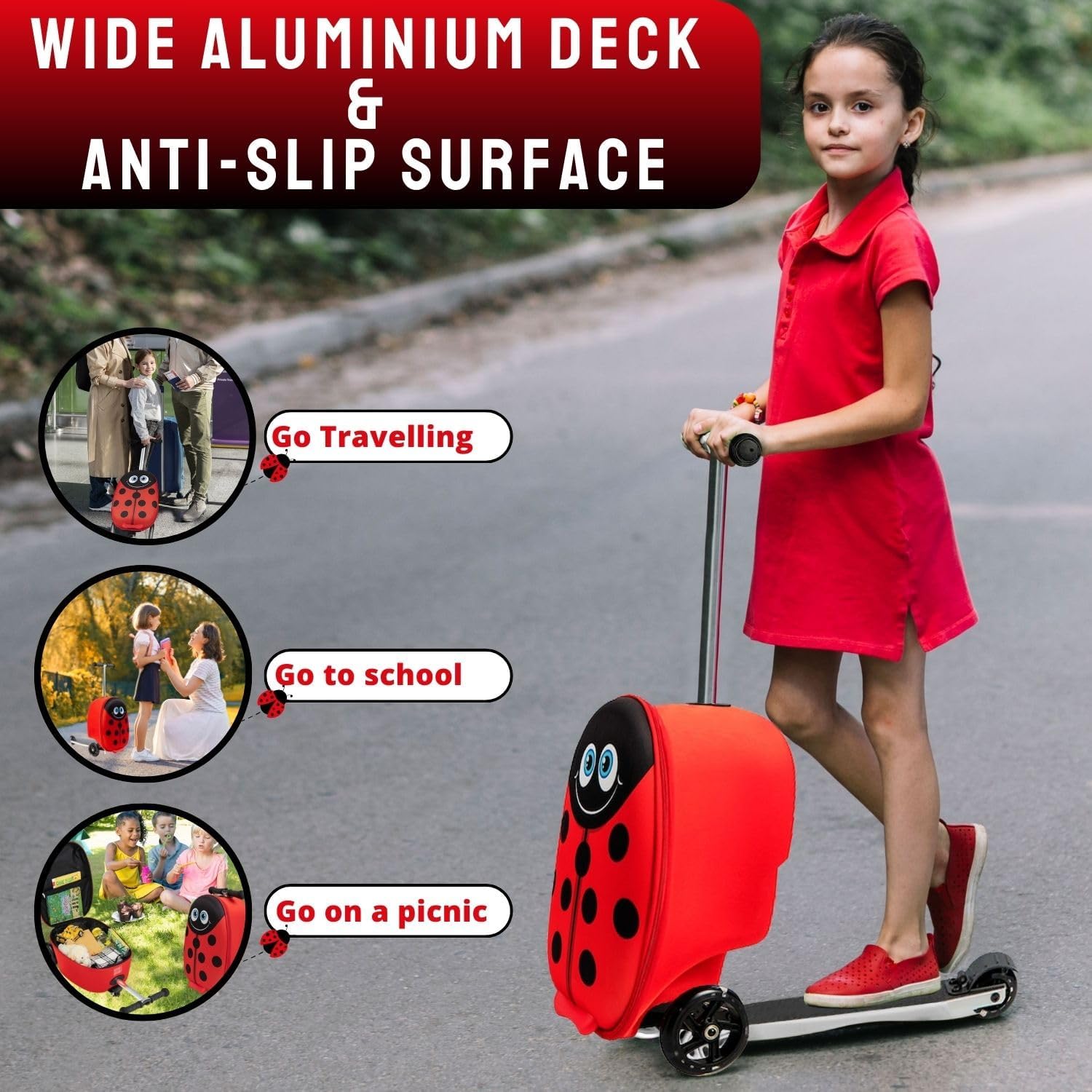Aeroflux Kids 2-in-1 Ride-On Scooter Suitcase – Travel Made Fun for Little Explorers