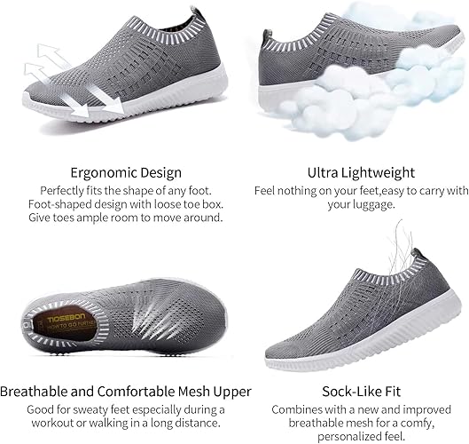 Aeroflux© Women’s Orthopedic Slip-On Trainers: Ultimate Comfort & Support