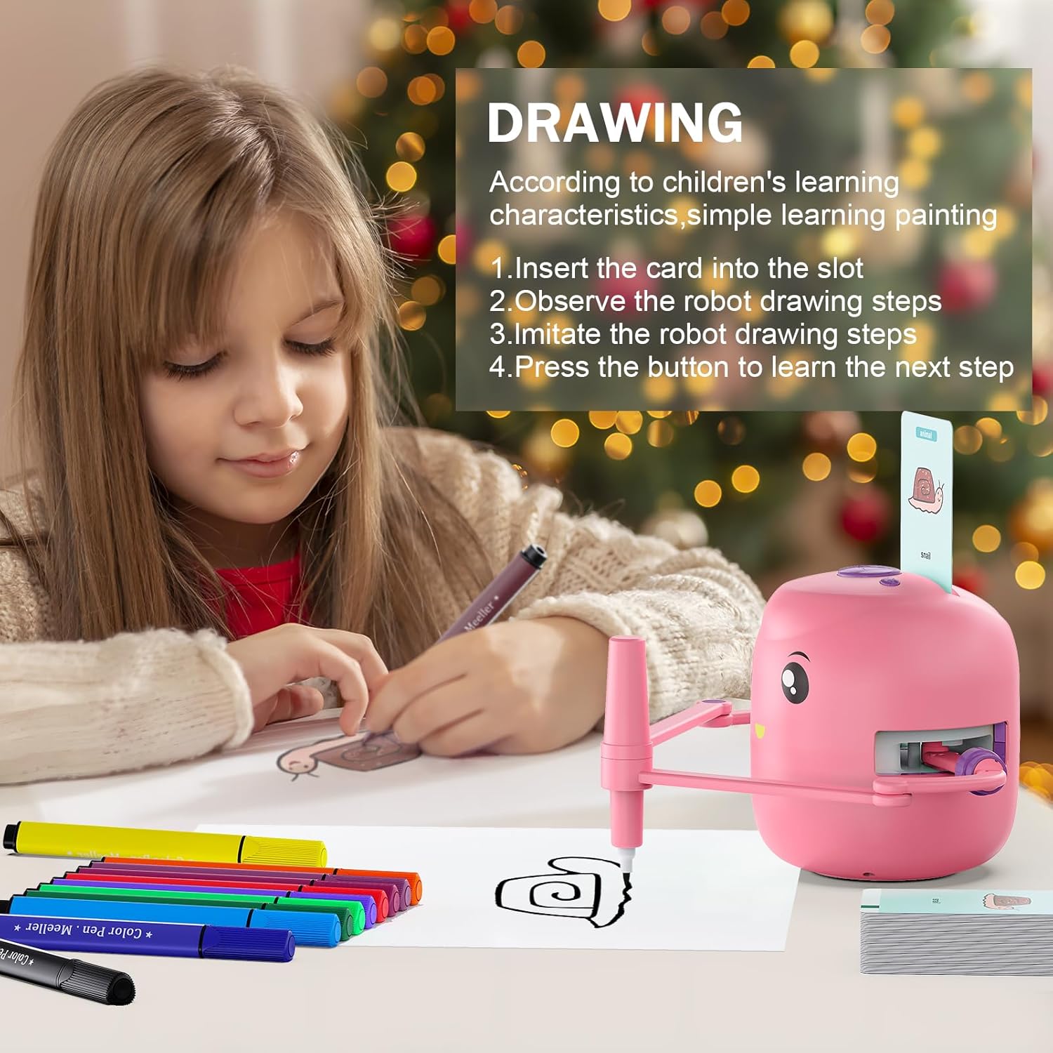 Aeroflux Smart Drawing Robot – Interactive Art & Learning Companion for Kids