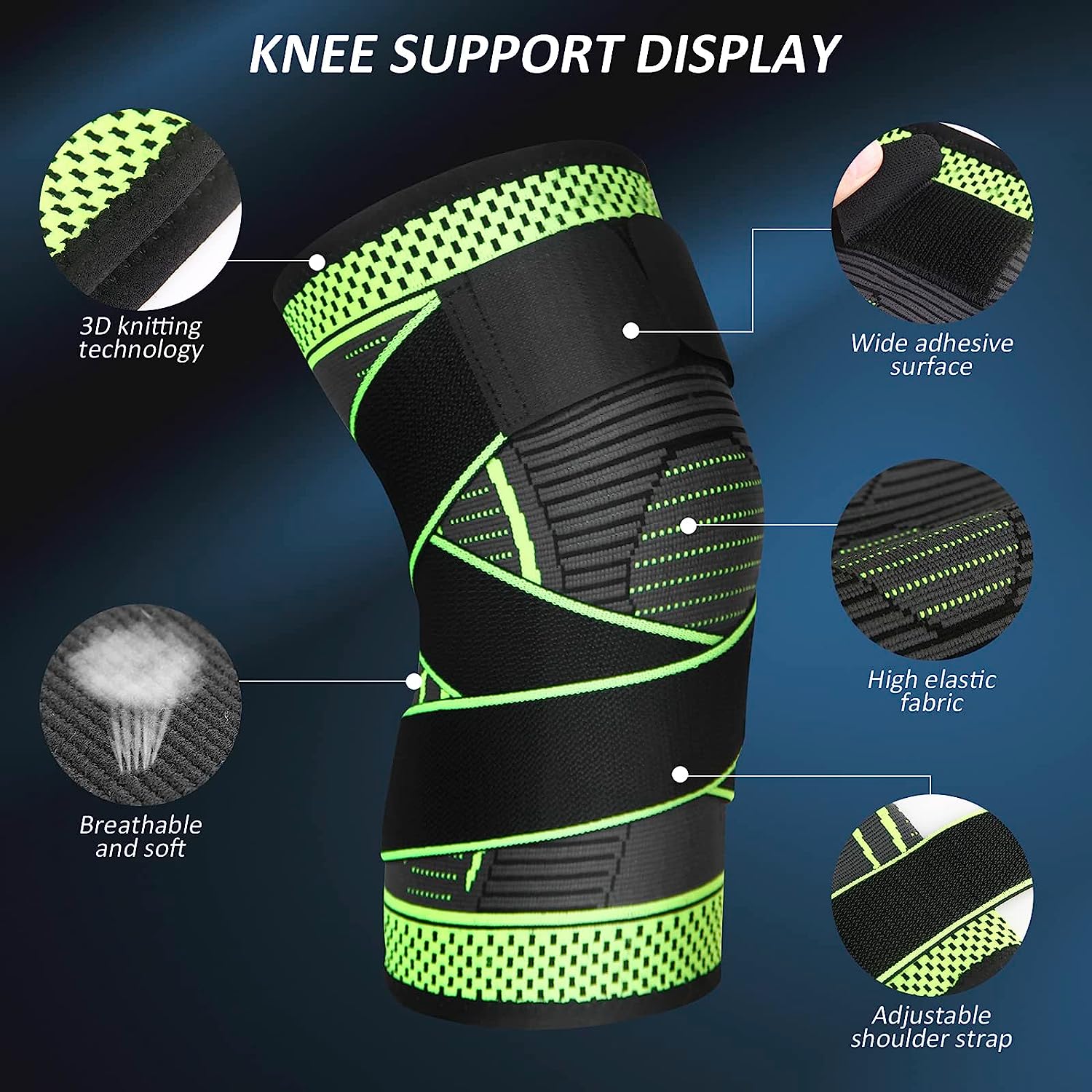 Aeroflux© Premium Knee Support Brace: No More Knee Pain DP2