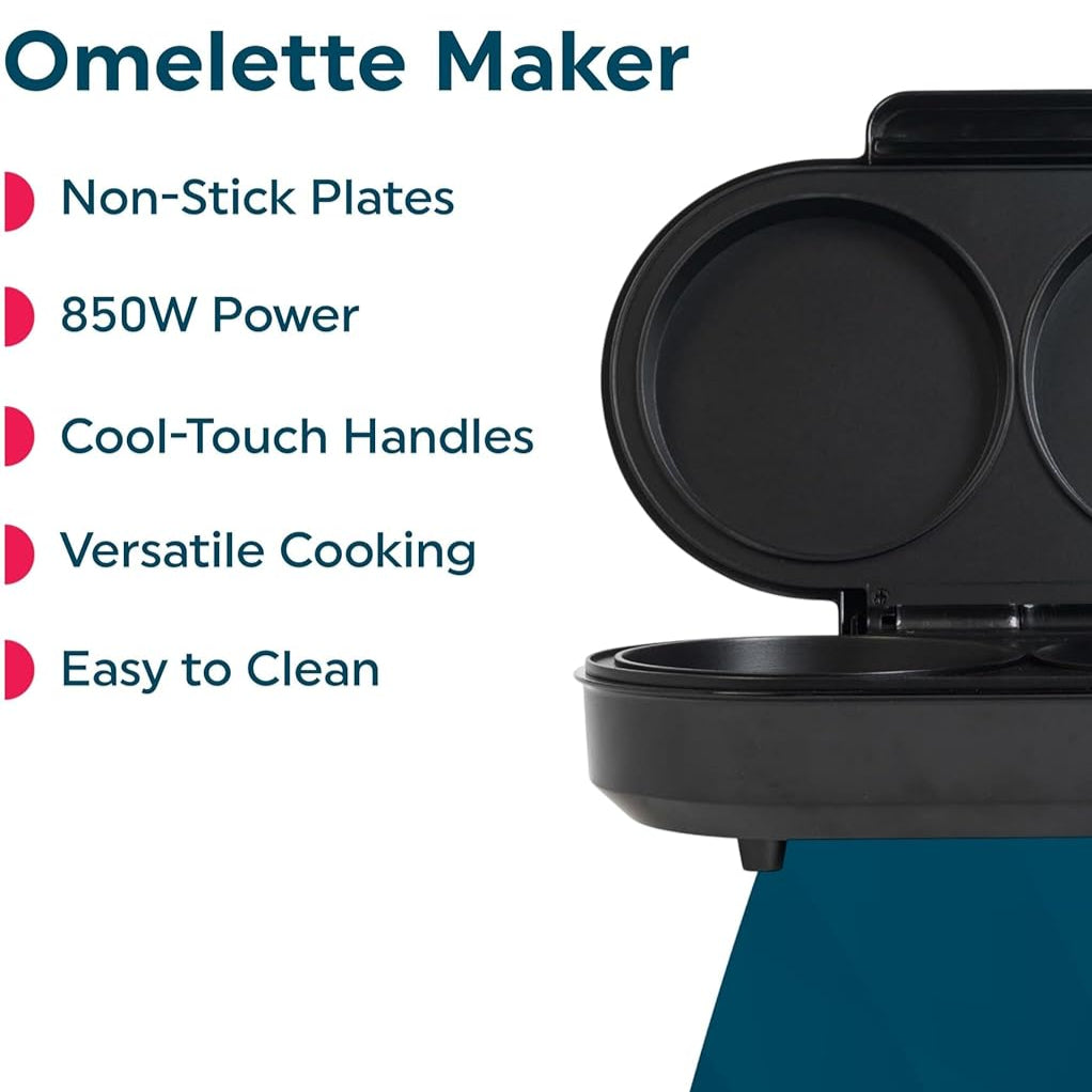 Aeroflux Electric Omelette Maker – Dual Non-Stick Cooker for Quick & Easy Breakfasts