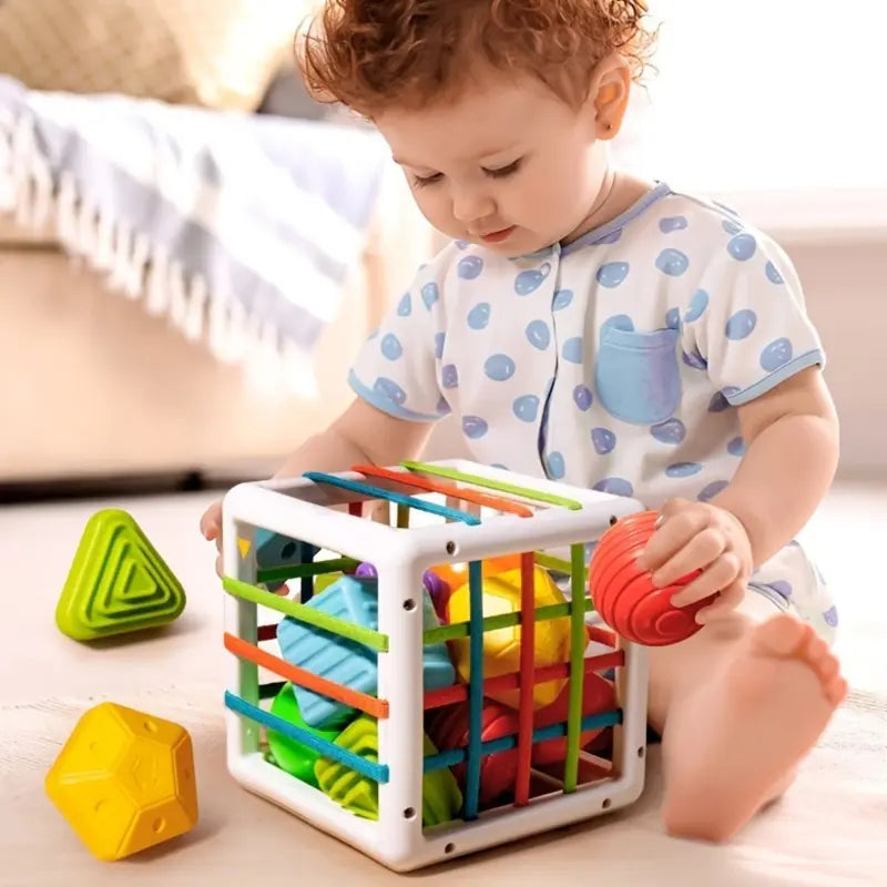 Aeroflux Baby Sensory Shape Sorter Cube: Montessori-Inspired Learning & Play