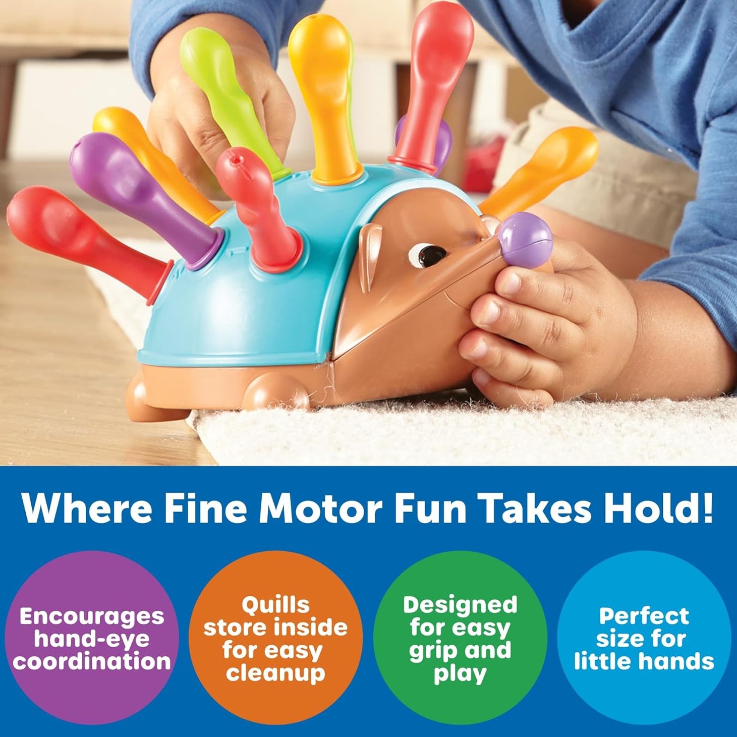 Aeroflux© Spike the Fine Motor Hedgehog – STEM Fun & Educational Toy for Kids