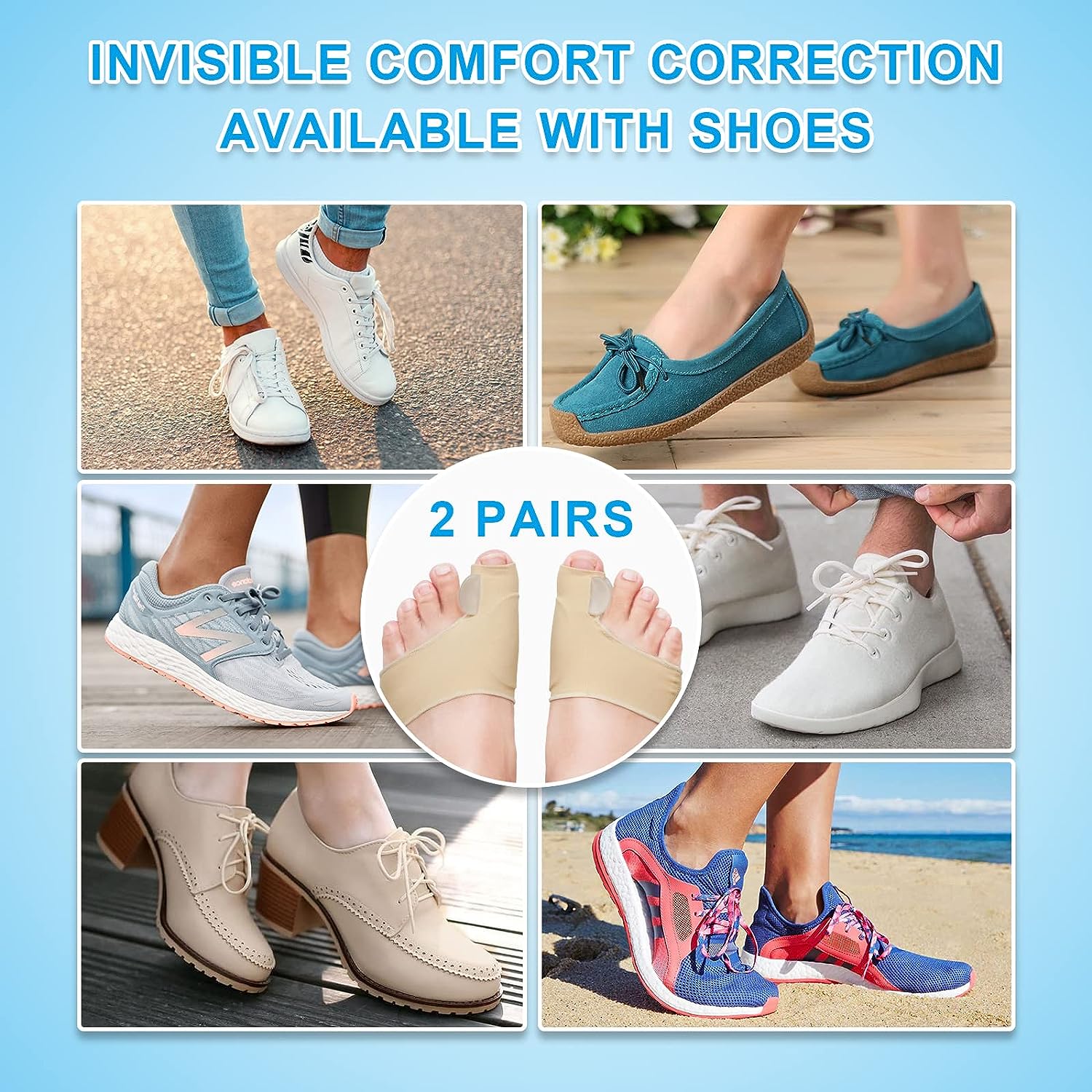 Aeroflux© Premium Bunion Corrector: 1 Pair (2 Correctors)