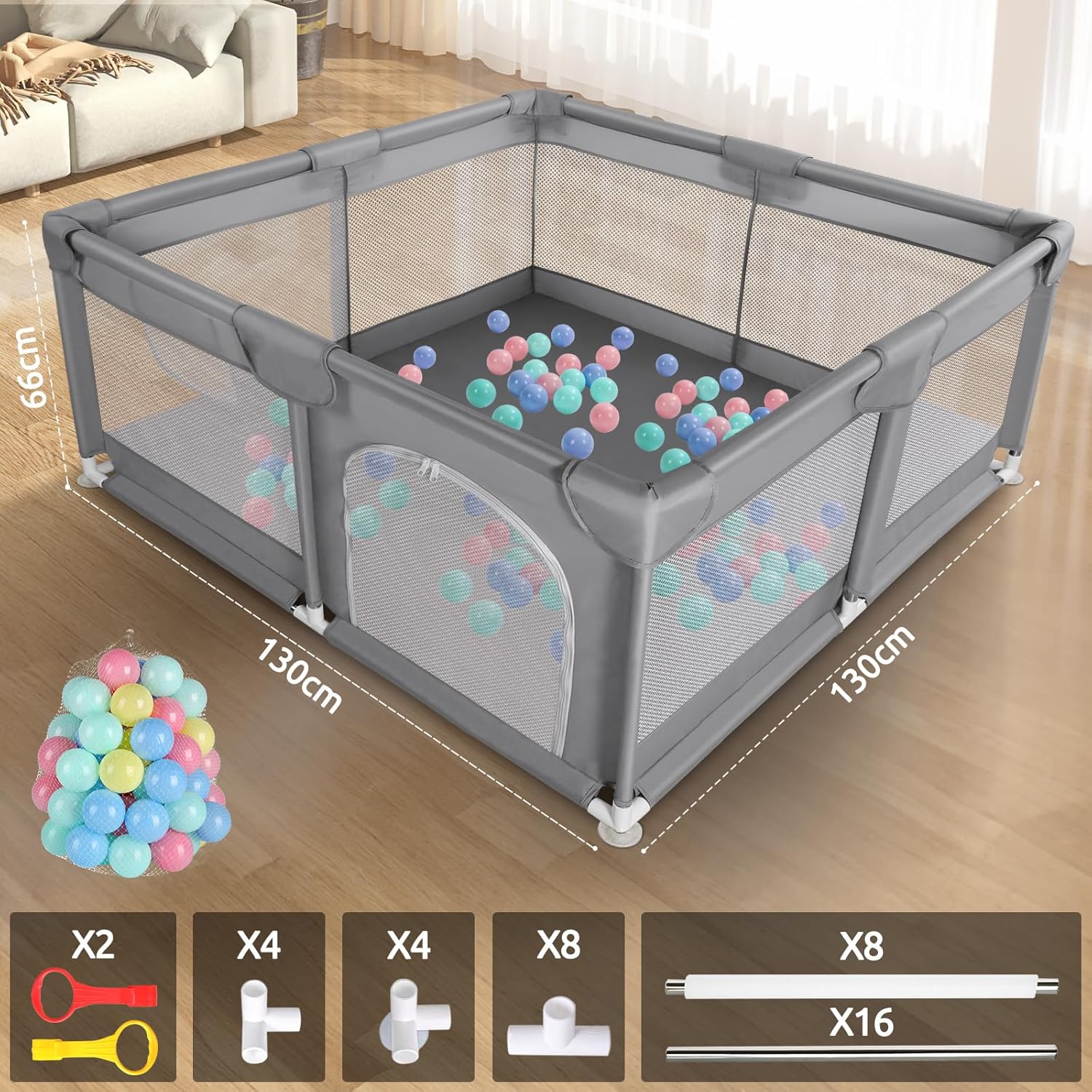 AeroFlux Foldable Baby Playpen – Safe, Spacious & Stylish Playtime