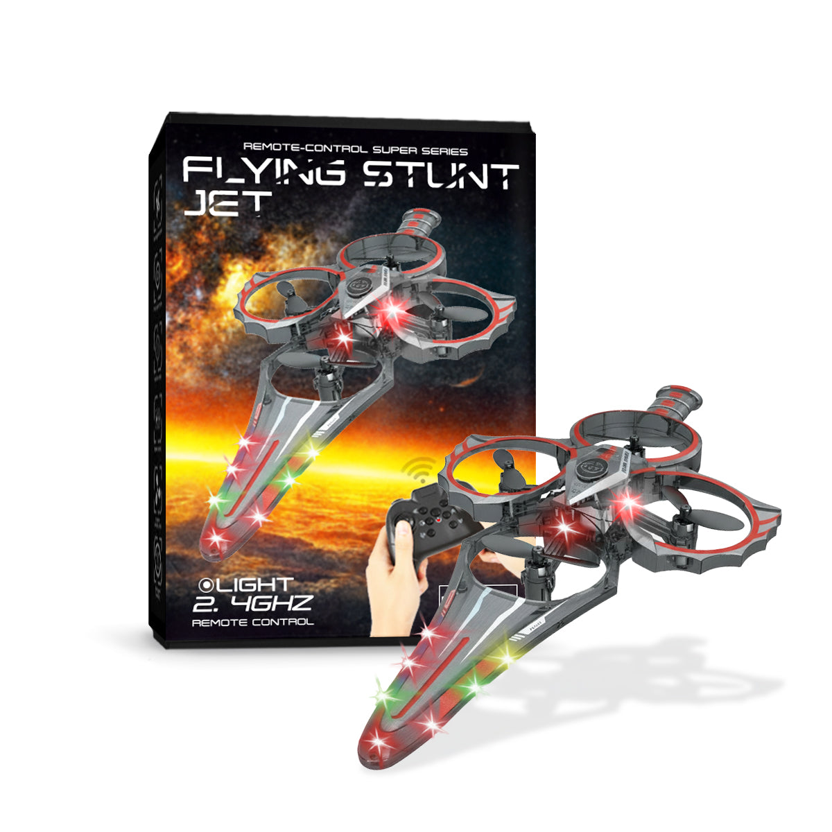 Aeroflux® Super Cool Stunt RC Flying Jet – Soar, Flip, Ultimate Aerial Ride