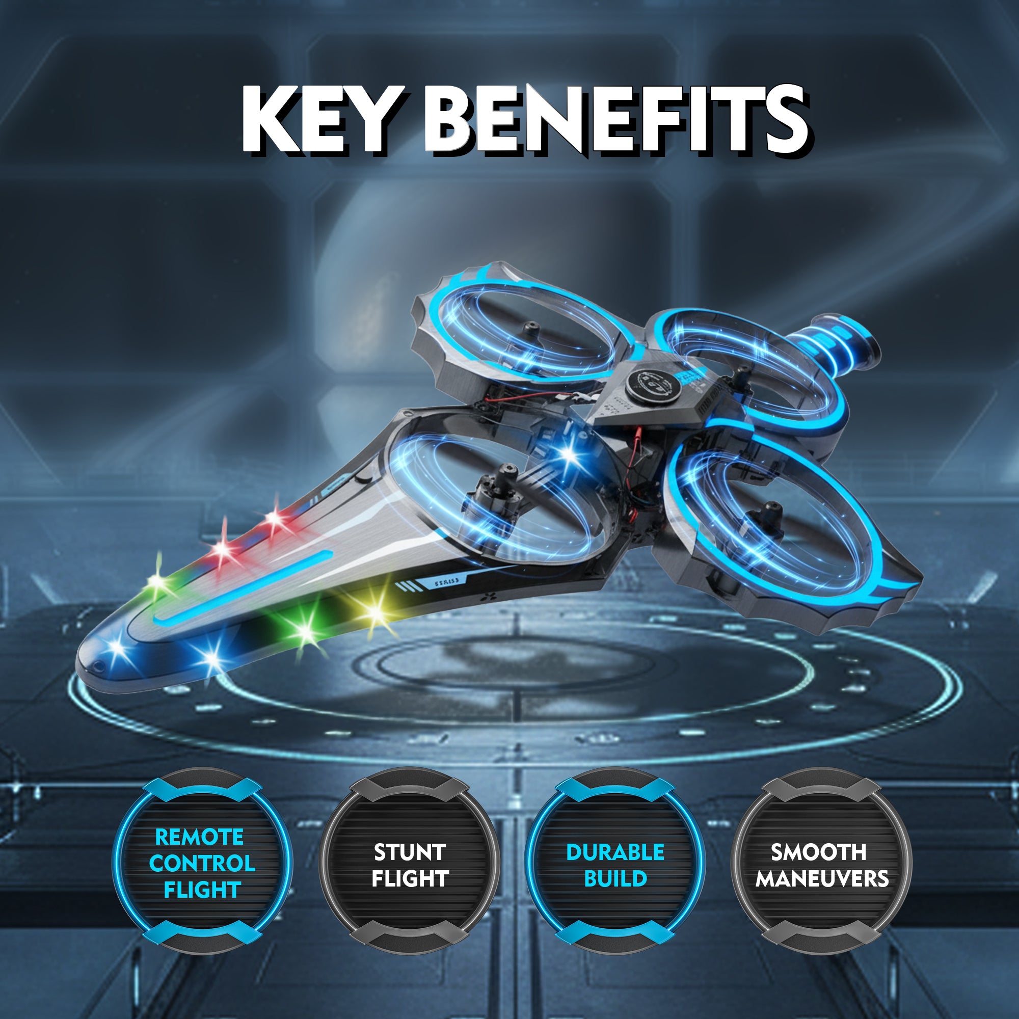 Aeroflux® Super Cool Stunt RC Flying Jet – Soar, Flip, Ultimate Aerial Ride