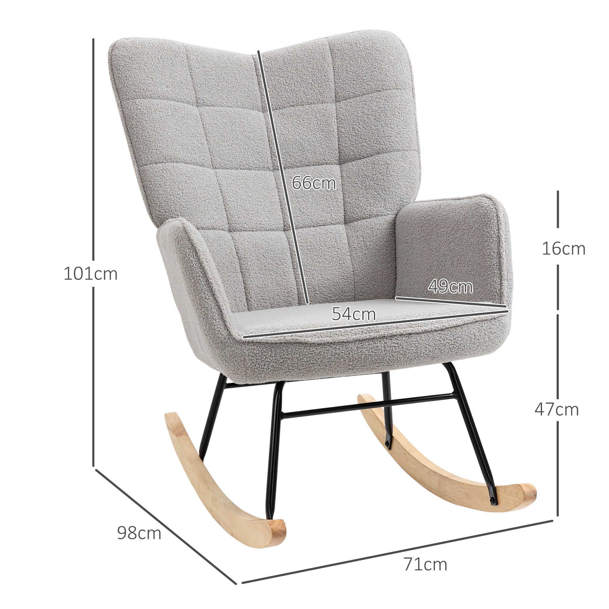 AeroFlux Nursing Rocking Chair — Modern Glider Rocker Armchair for Living Room & Nursery