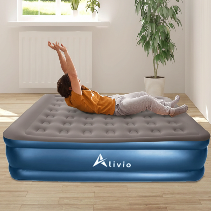 Aeroflux Inflatable Airbed Mattress with Built-In Electric Pump – Single / Double Size
