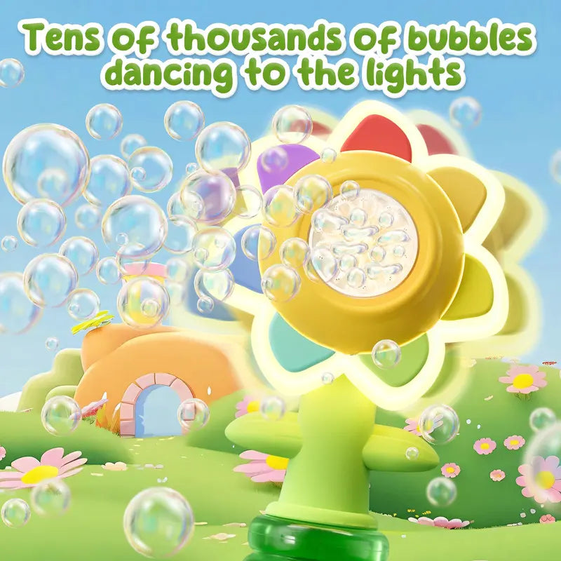 Aeroflux© Sunflower Bubble Machine – Dancing LED Bubble Maker for Magical Outdoor Fun