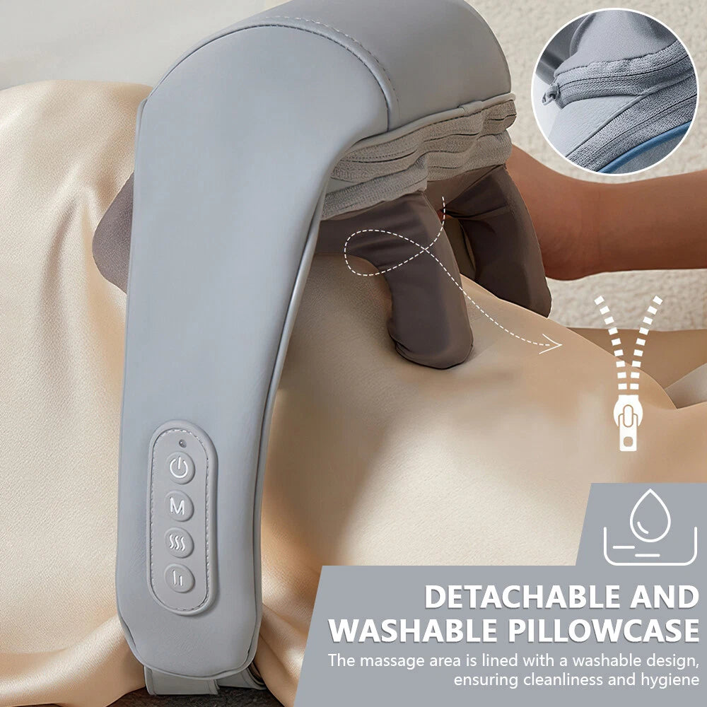 Aeroflux Neck & Back Massager with Heat – Deep Kneading, Cordless Relief for Neck, Shoulder & Spine