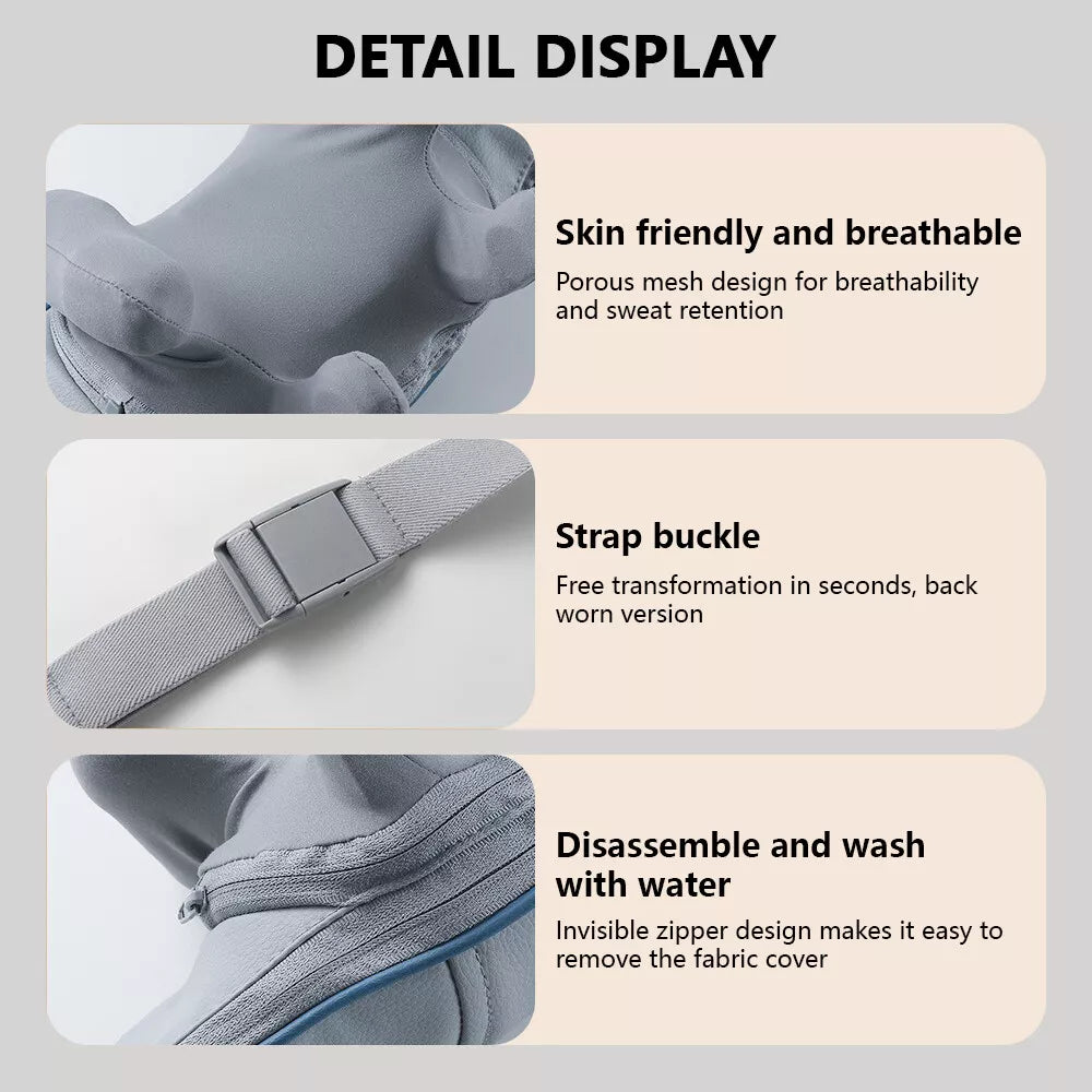 Aeroflux Neck & Back Massager with Heat – Deep Kneading, Cordless Relief for Neck, Shoulder & Spine