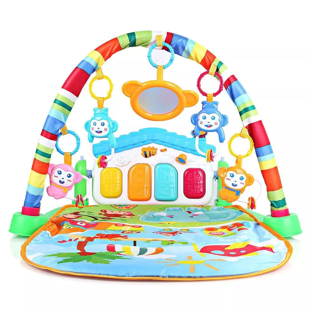 Aeroflux 3-in-1 Baby Piano Play Gym Mat – Kick Play, Lay Learn Act
