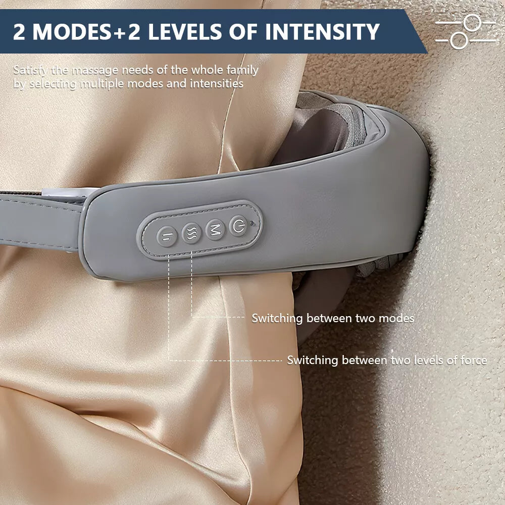 Aeroflux Neck & Back Massager with Heat – Deep Kneading, Cordless Relief for Neck, Shoulder & Spine