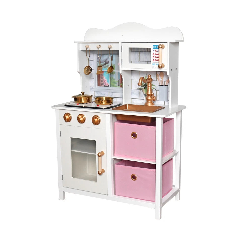 Aeroflux© Kids Premium Wooden Kitchen Play Set