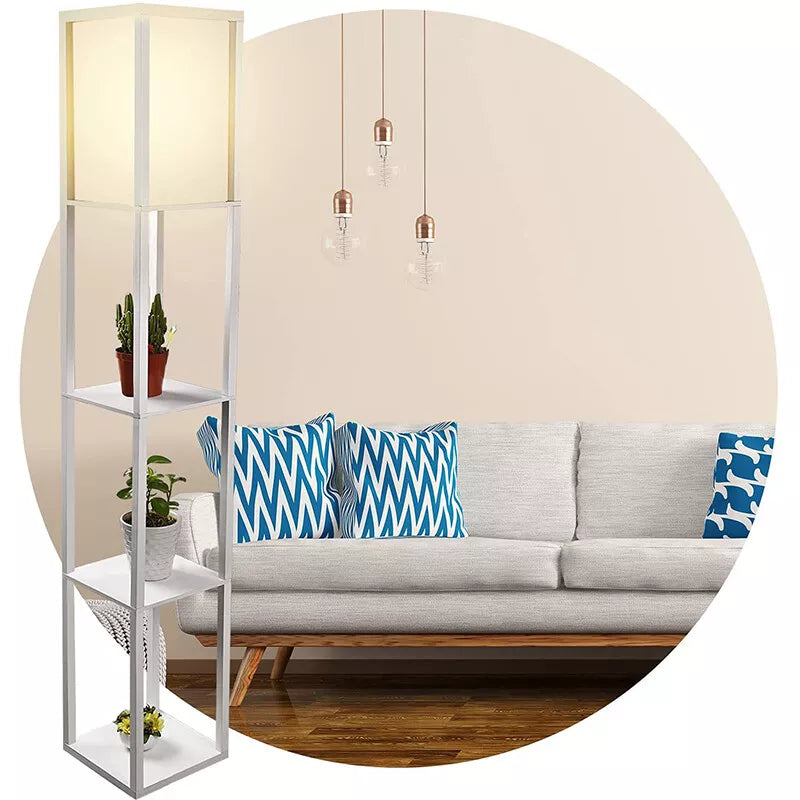 Aeroflux® Floor Lamp with Shelves – Modern Lighting with Smart Storage