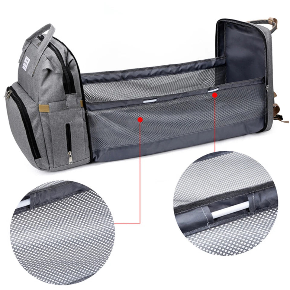 Aeroflux© UltraCare Nappy Backpack + Portable Changing Mat