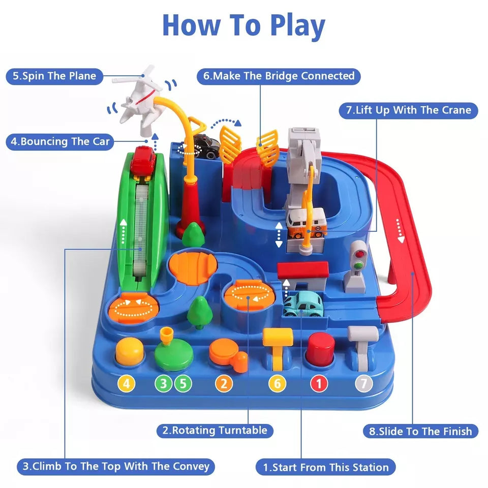 Aeroflux© Adventure Car Race Track – Educational Toy for Kids