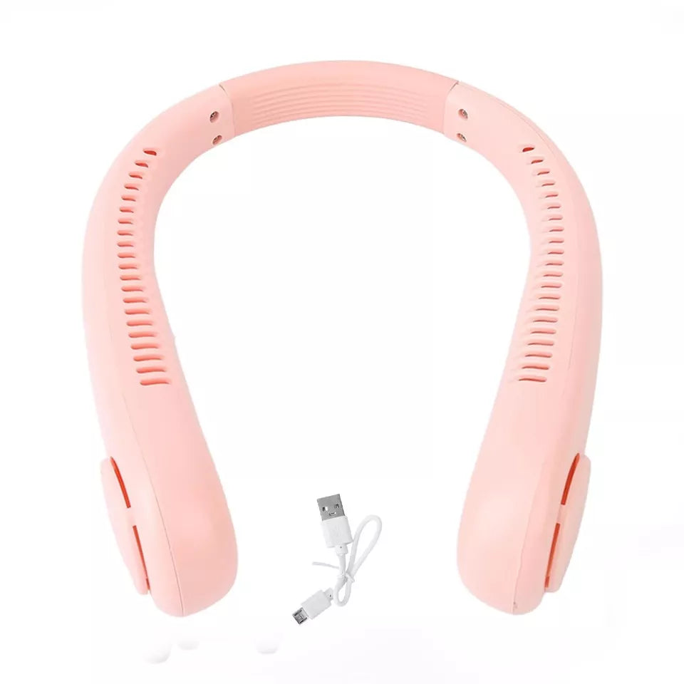 Aeroflux BreezePro Bladeless Neck Fan – USB Rechargeable, Hands-Free Personal Cooling Fan