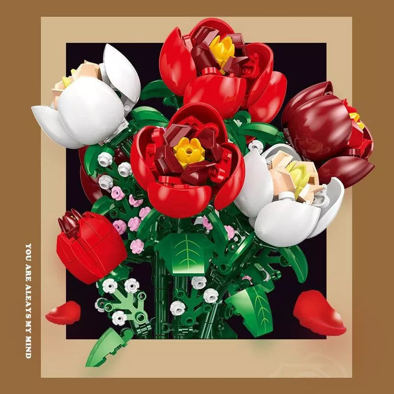 Aeroflux Bloom DIY Rose Bouquet – Elegant Botanical Building Set
