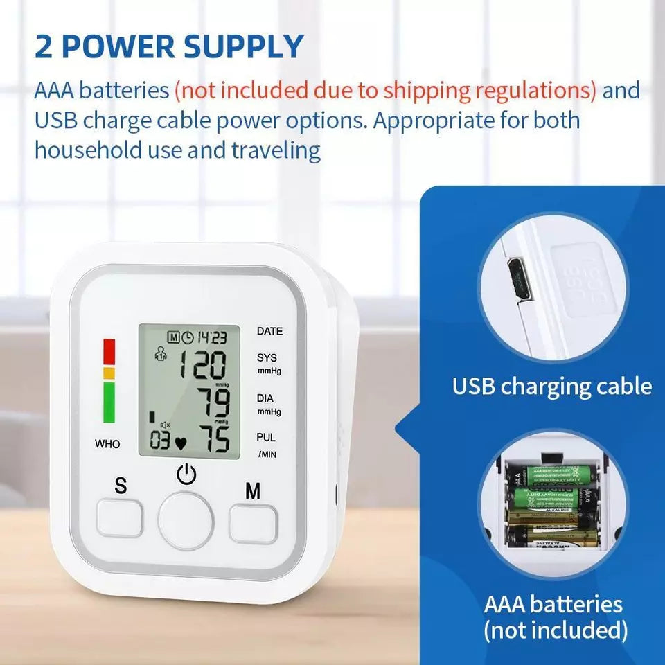 Aeroflux© Digital Blood Pressure Monitor – Upper Arm Cuff | Automatic & Accurate Readings