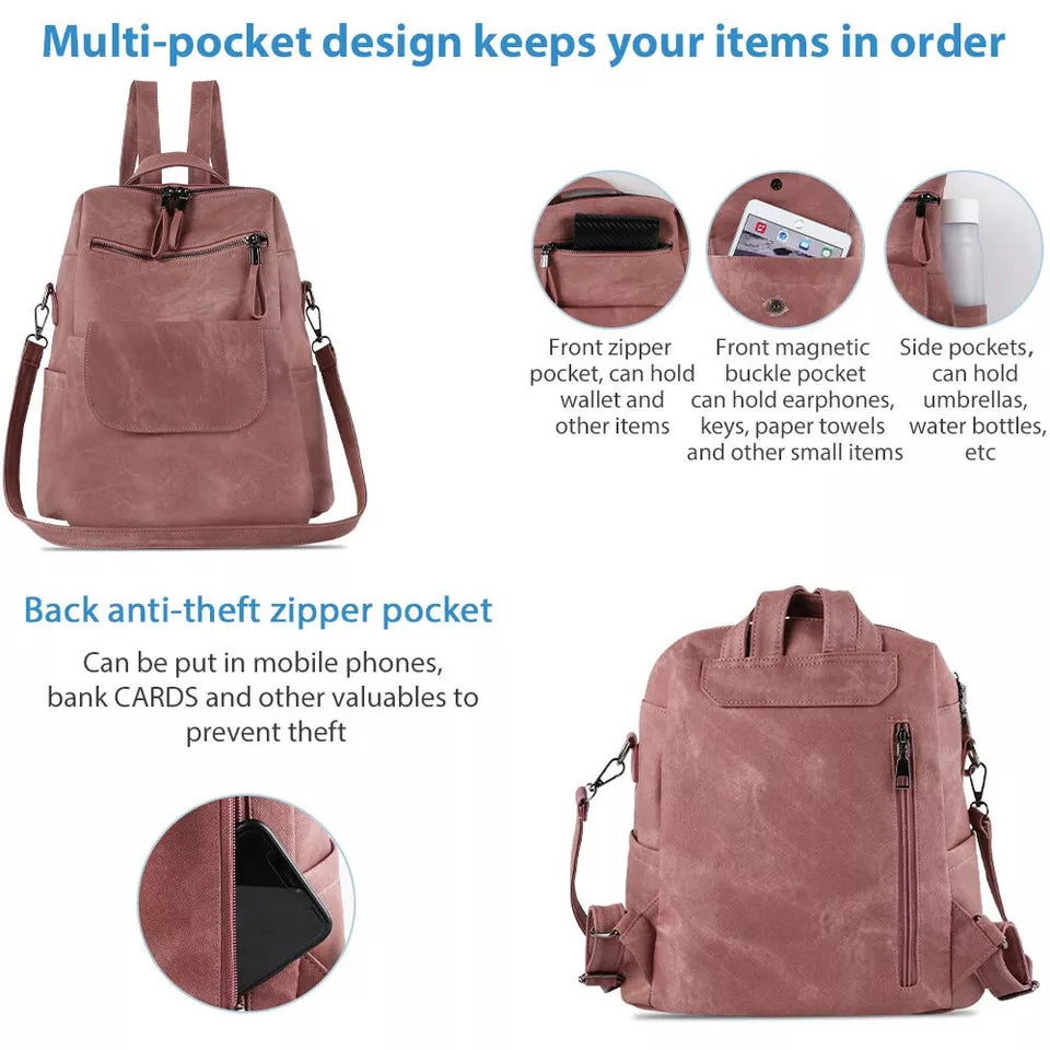 Aeroflux® Convertible Backpack- Convertible Purse Shoulder Bag Handbag Backpack