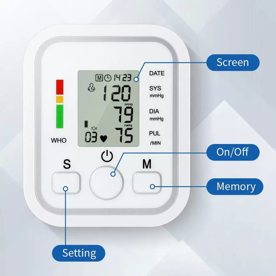 Aeroflux© Digital Blood Pressure Monitor – Upper Arm Cuff | Automatic & Accurate Readings