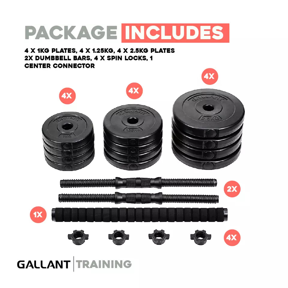 Aeroflux Adjustable Dumbbells & Barbell Set