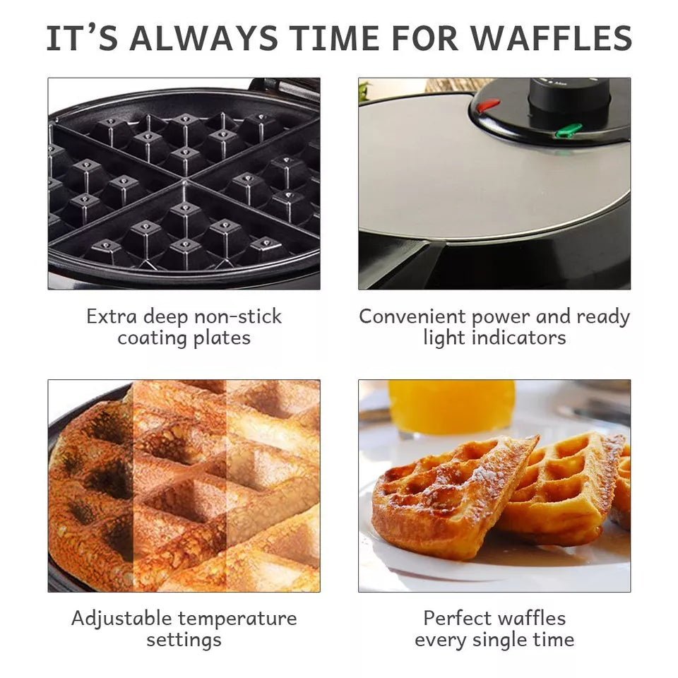 Aeroflux Deep-Fill Waffle Maker – Non-Stick Belgian Waffles at Home