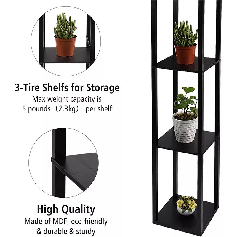 Aeroflux® Floor Lamp with Shelves – Modern Lighting with Smart Storage