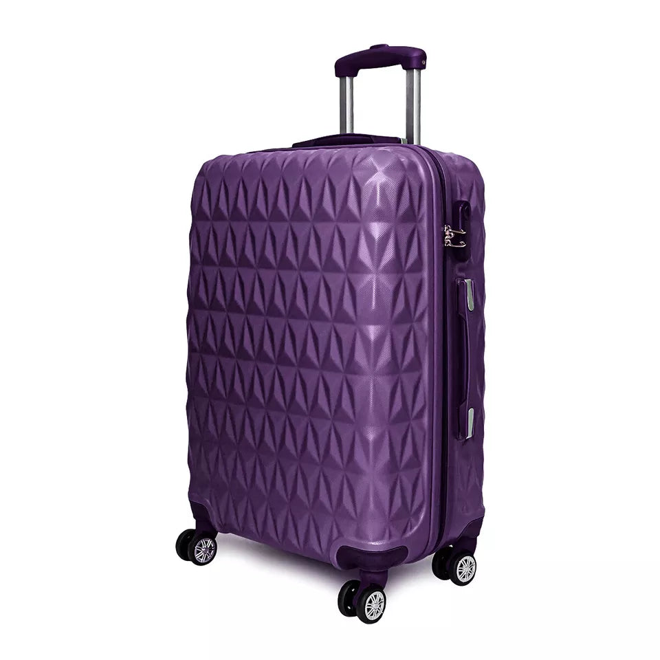 Aeroflux© Lightweight 4-Wheel ABS Hard Shell Travel Trolley Luggage (Medium 24")