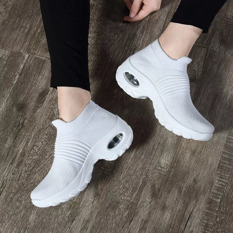 Aeroflux® Women's Slip-On Orthopedic Trainers – Air Cushion Comfort & Support