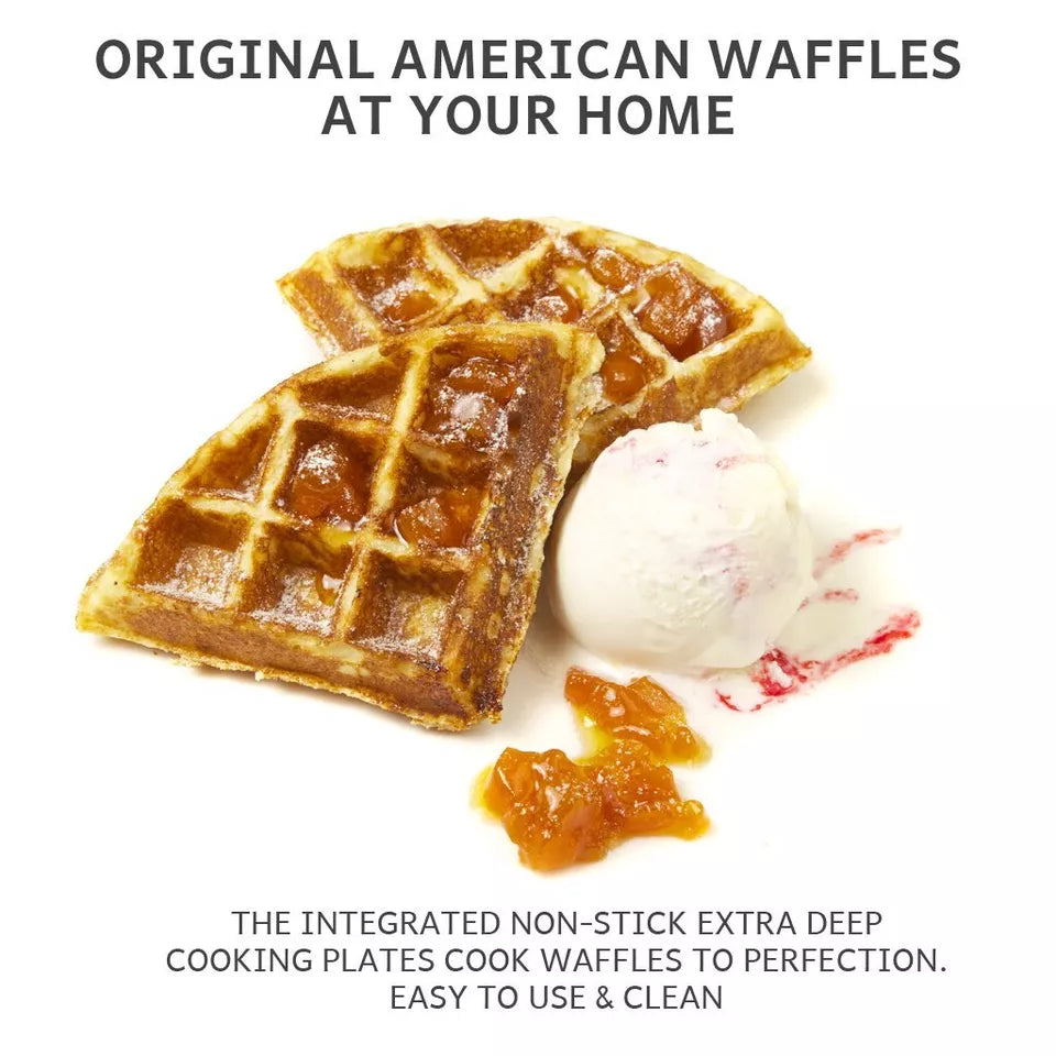 Aeroflux Deep-Fill Waffle Maker – Non-Stick Belgian Waffles at Home