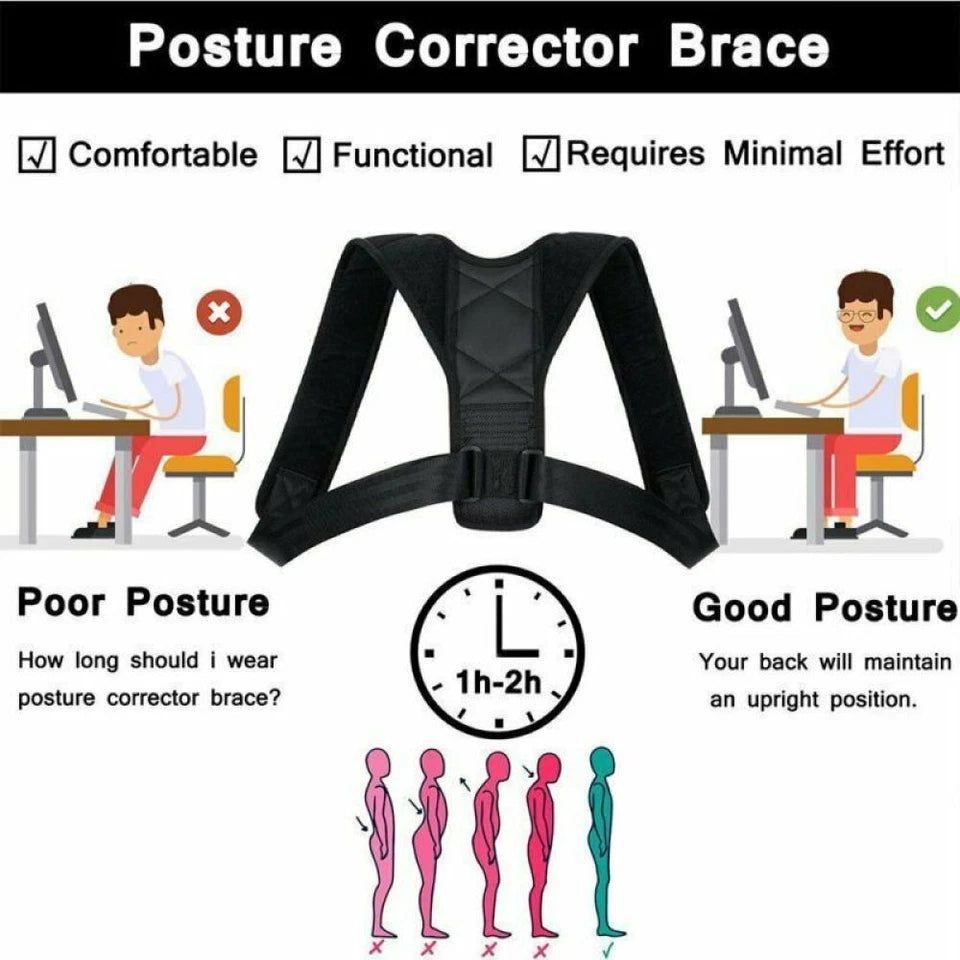 Aeroflux© Premium Back Brace Posture Corrector Support: DPD1