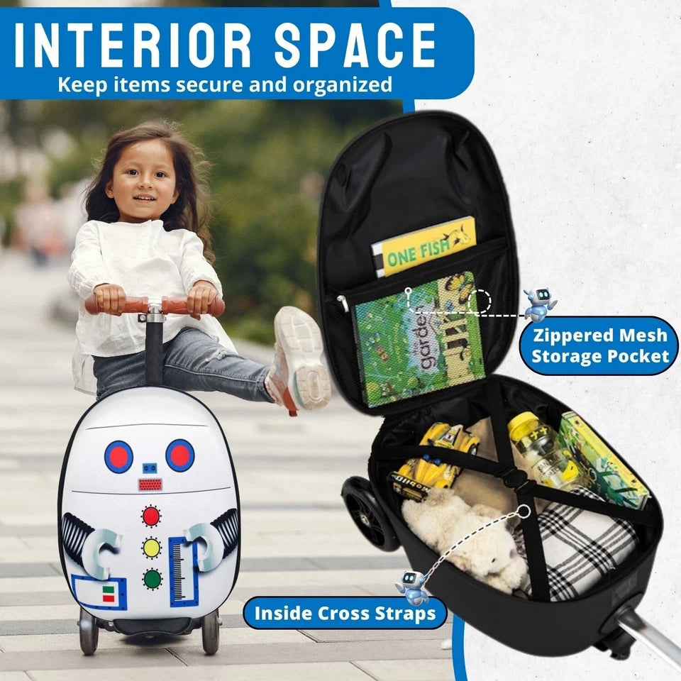 Aeroflux Kids 2-in-1 Ride-On Scooter Suitcase – Travel Made Fun for Little Explorers