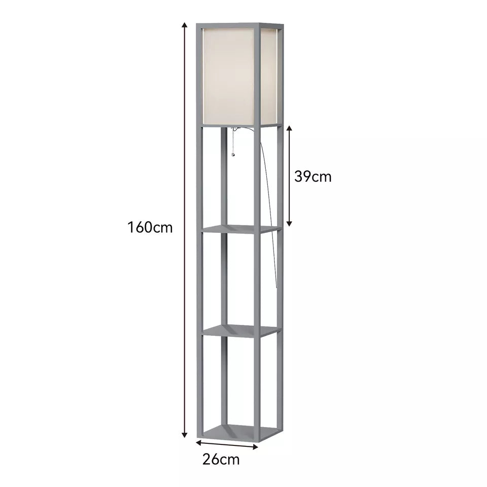 Aeroflux® Floor Lamp with Shelves – Modern Lighting with Smart Storage