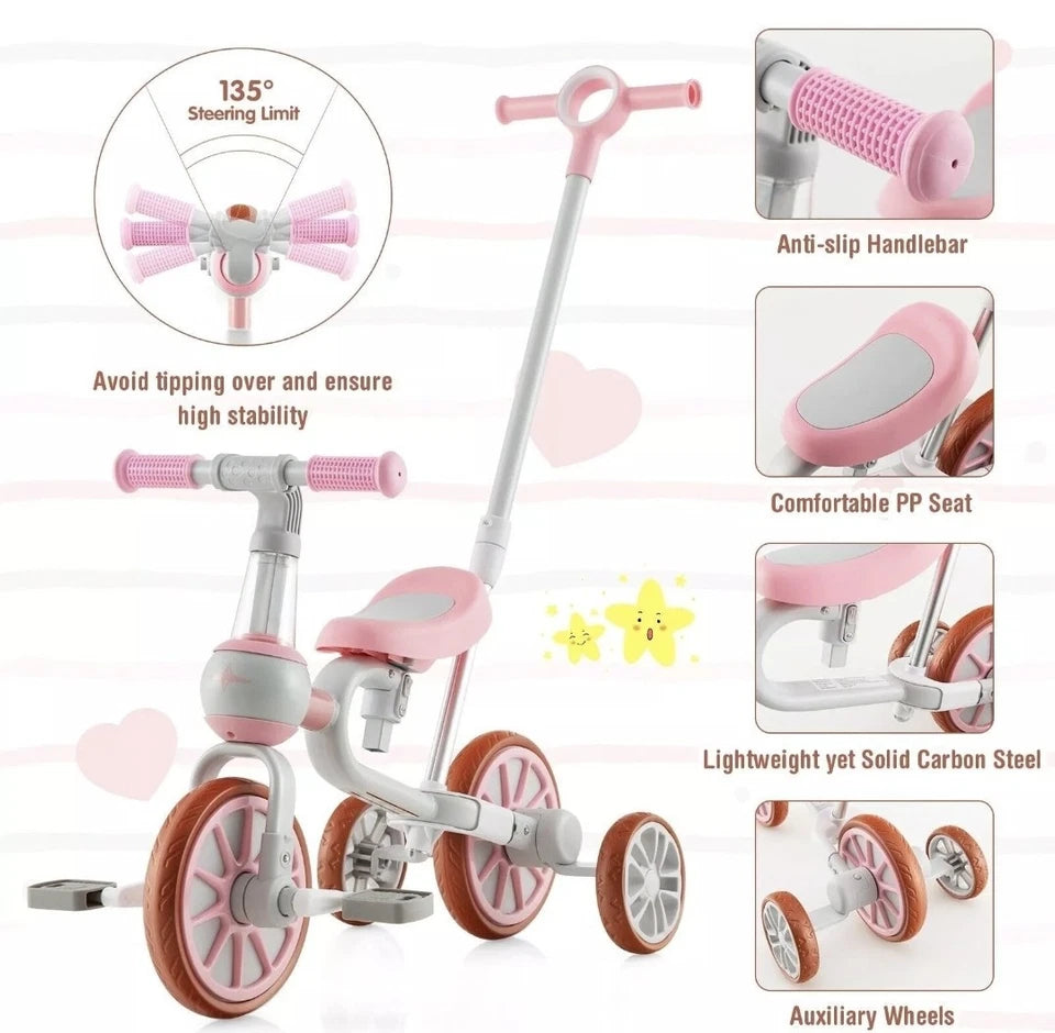 Aeroflux© 5-in-1 Balance Bike & Tricycle for Kids – Adjustable & Safe Design