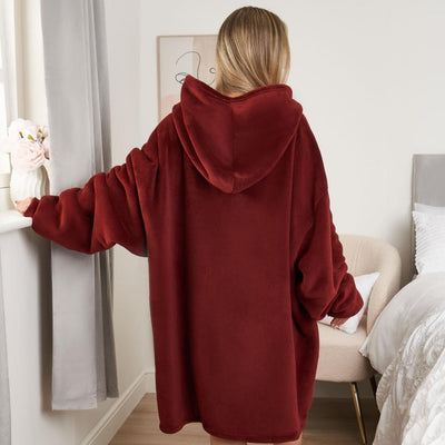 Aeroflux© Premium Hoodie Blanket Oversized Ultra Plush Sherpa Giant Big Hooded Sweatshirt