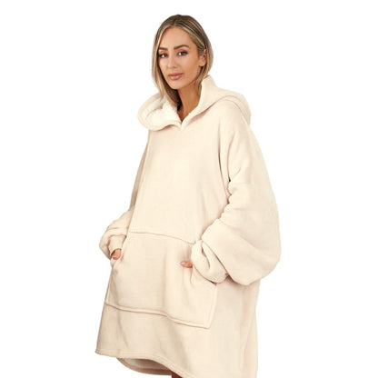 Aeroflux© Premium Hoodie Blanket Oversized Ultra Plush Sherpa Giant Big Hooded Sweatshirt