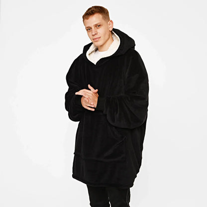 Aeroflux© Premium Hoodie Blanket Oversized Ultra Plush Sherpa Giant Big Hooded Sweatshirt DPD1
