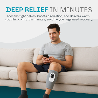 Aeroflux® Cordless Leg & Calf Massager w/ Heat: Air Compression Therapy, 3 Modes, Rechargeable Design