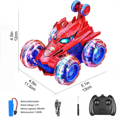 Aeroflux© Spider Stunt RC Car – 360° Drift, LED Lights & Rechargeable Power