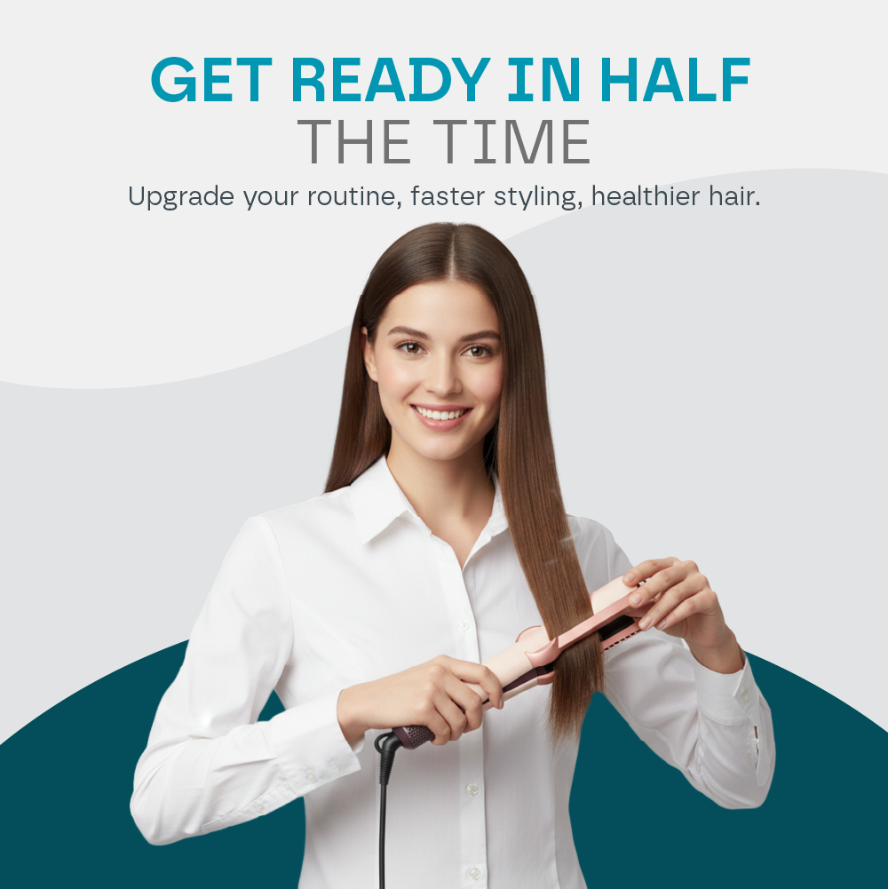 Aeroflux© Premium Luxury Airstrait 2-in-1 Styler Straightener & Hair Dryer