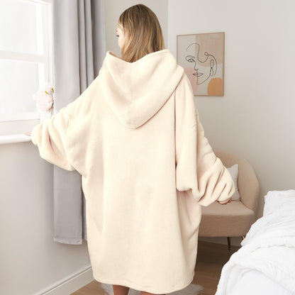 Aeroflux© Premium Hoodie Blanket Oversized Ultra Plush Sherpa Giant Big Hooded Sweatshirt