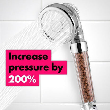Aeroflux 3-Mode High-Pressure Water-Softening Shower Head with Mineral Filtration
