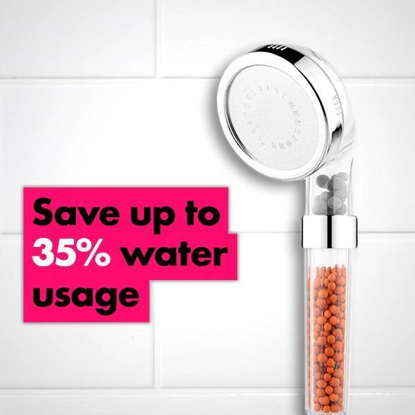 Aeroflux 3-Mode High-Pressure Water-Softening Shower Head with Mineral Filtration
